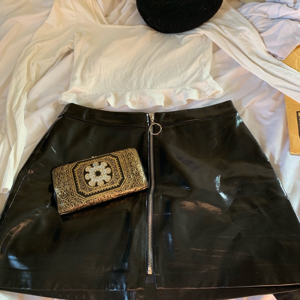 Badass Zara latex/pleather skirt